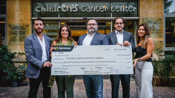 More than half a Billion Lira from Spinneys shoppers to the  Children Cancer Center